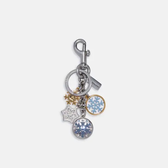 Coach Snowflake Cluster Bag Charm Key Chain NWT - Picture 12 of 14